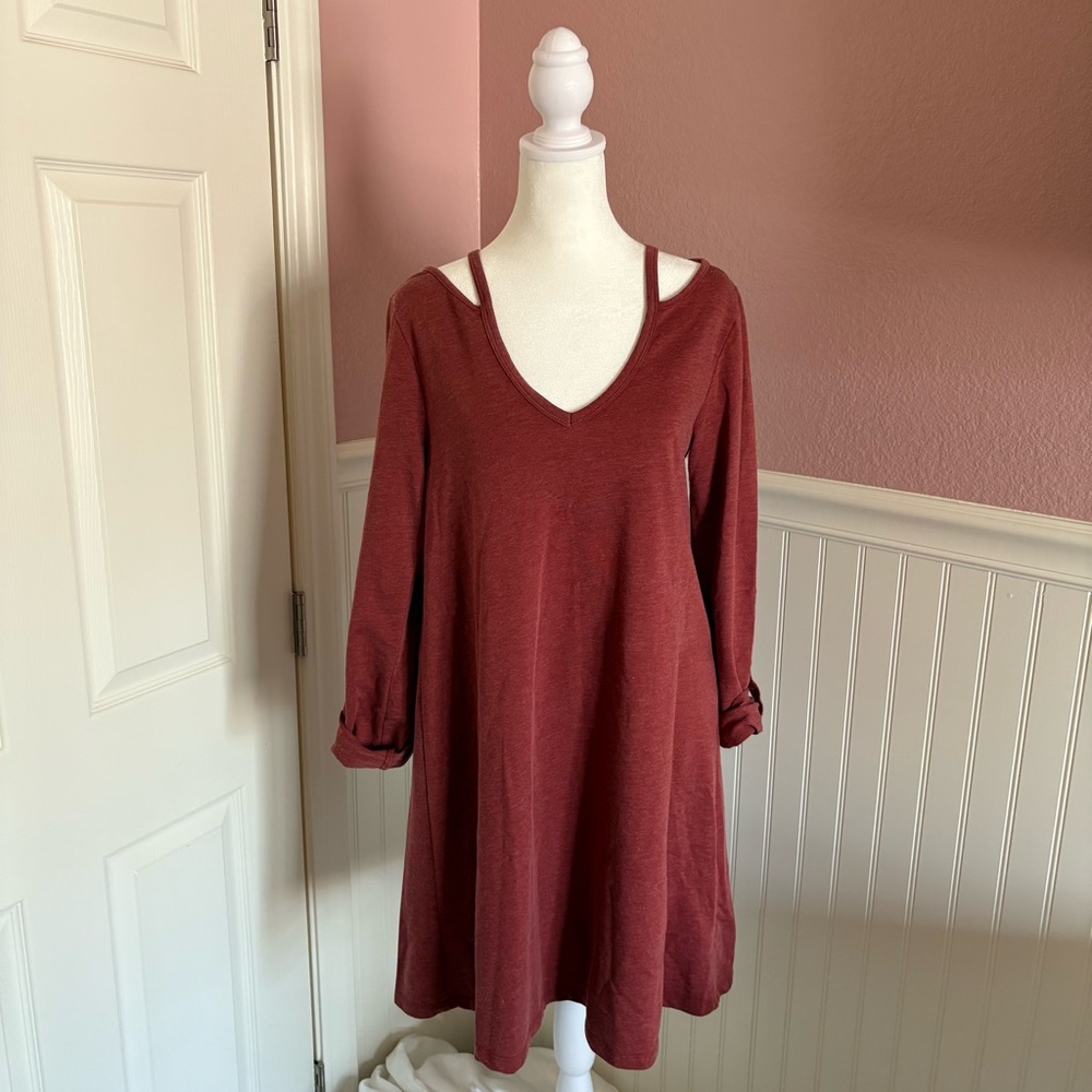 Z Supply Rust Three-Quarter Sleeve Dress size Small